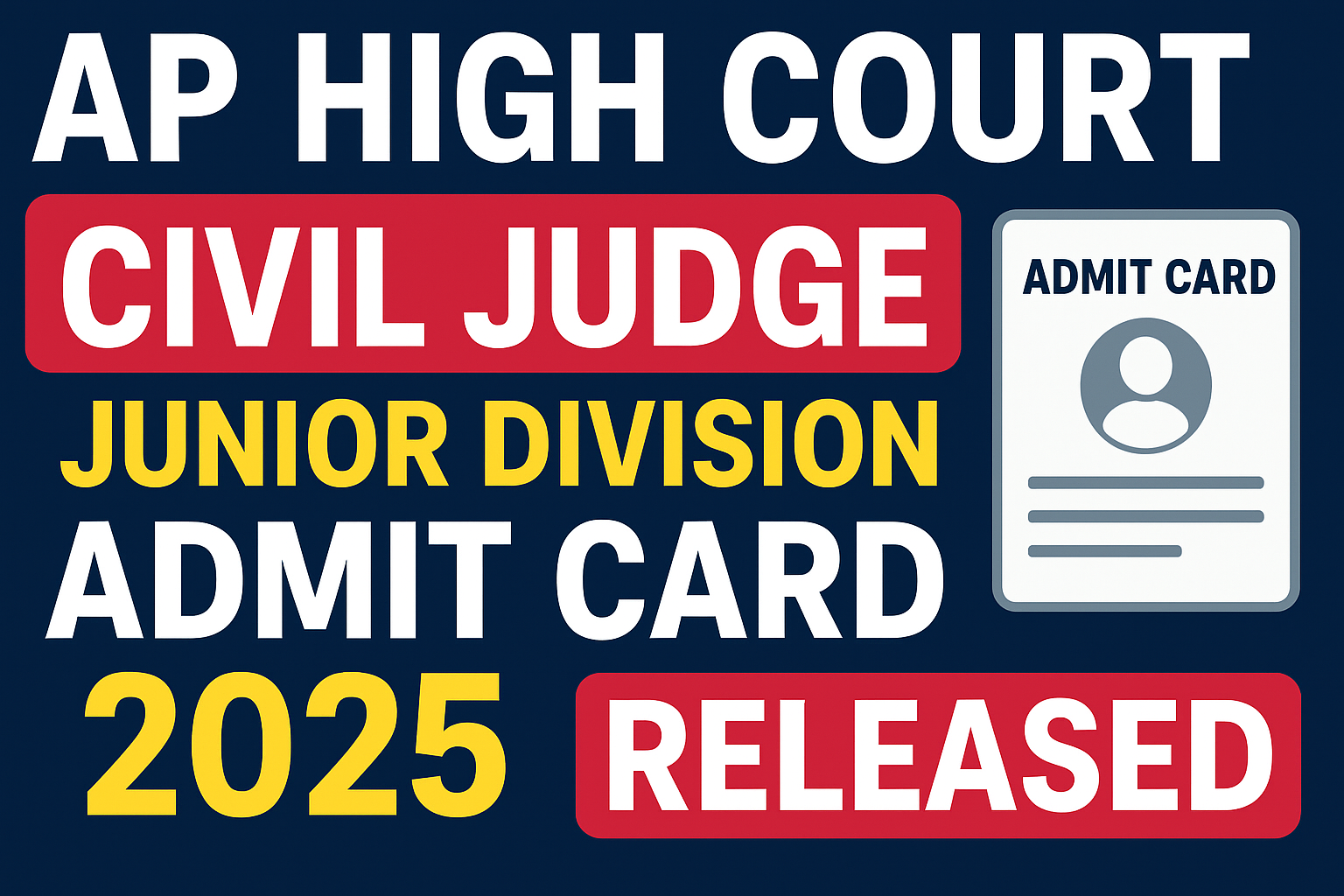 How to download AP High Court Civil Judge admit card 2025
